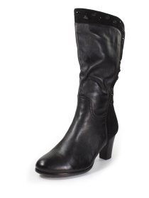 Зимние женские полусапожки с широким голенищем модель TF9A-W5617BM-1 Зимние женские полусапожки с широким голенищем модель TF9A-W5617BM-1 Фото