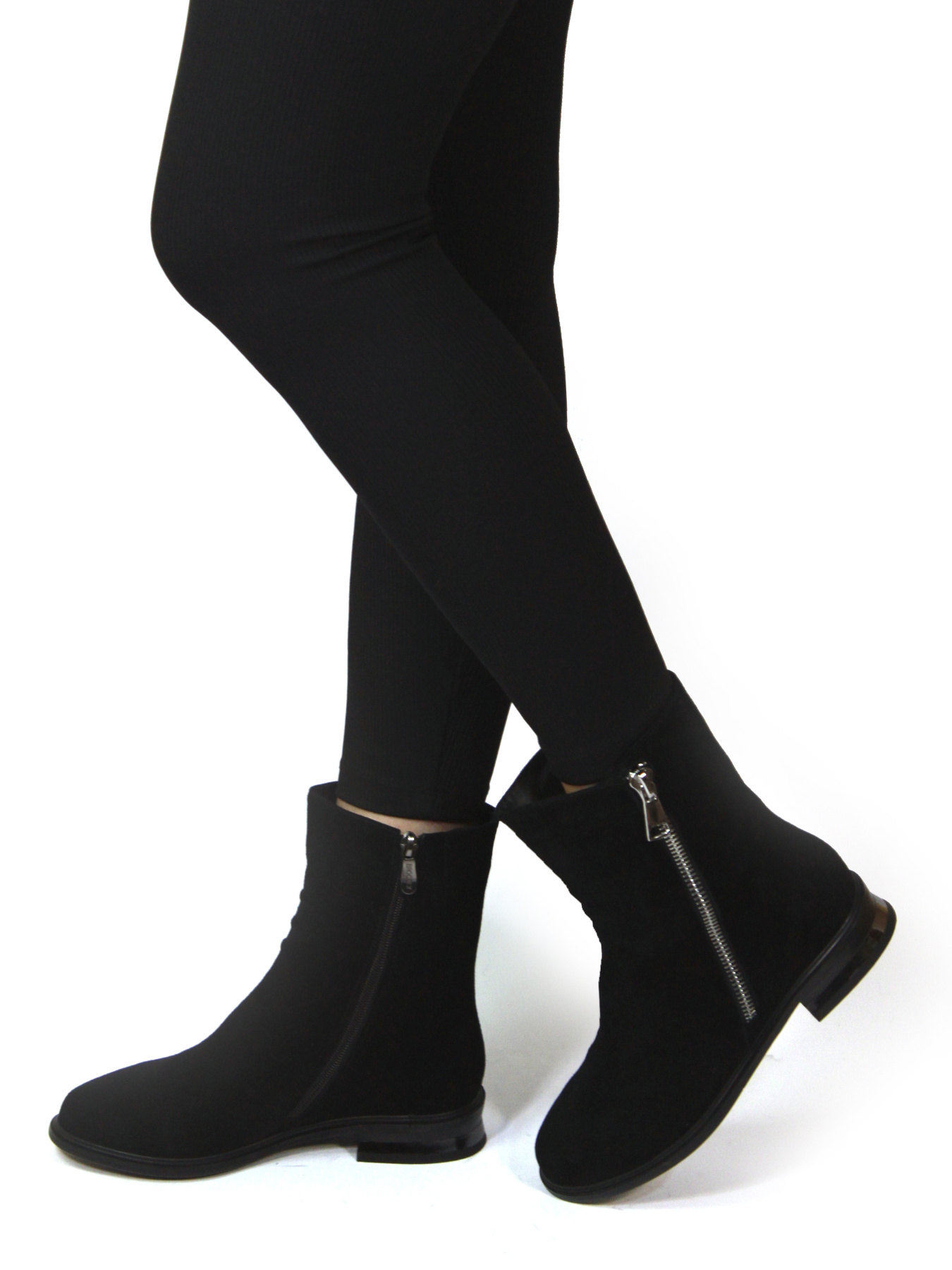 Жіночі зимові черевики з натуральної замші модель 6602-BZ7AM-02 Фото