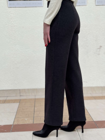 Теплі брюки з вовняної тканини у відтінку сірий графіт 7203 модель 7203 Фото