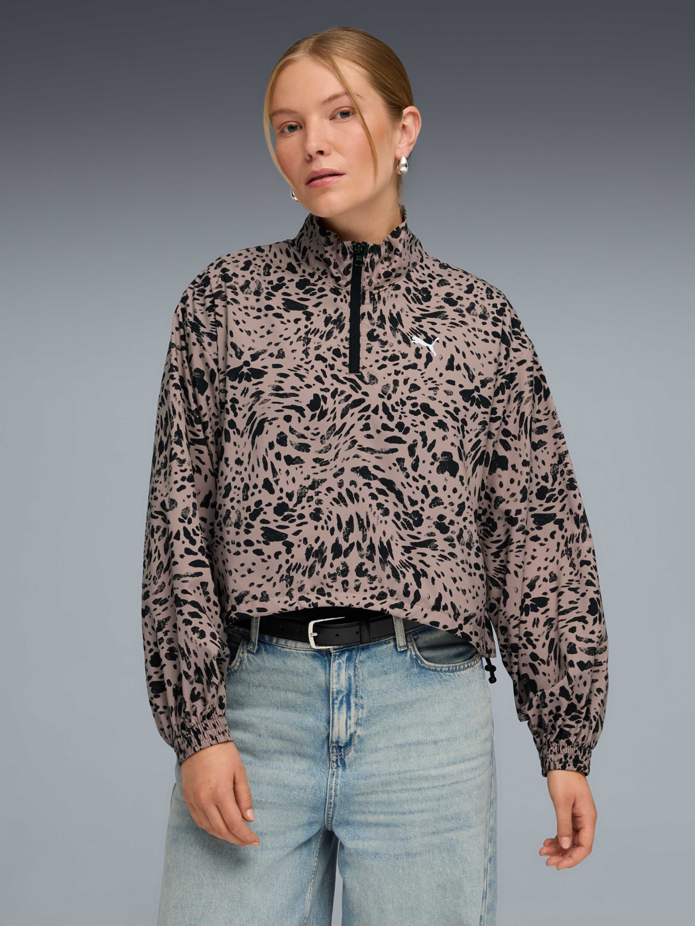 Олимпийка Essentials Relaxed Printed Half-Zip Jacket Women модель 692465 Фото