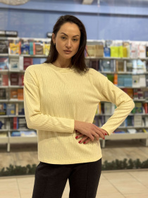 Джемпер цвета айвори из фактурного трикотажа 1349 модель 1349 Фото