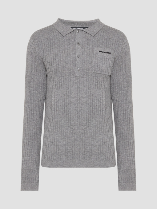 Мужское серое шерстяное поло модель 554308.655036;941 Фото