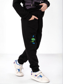 Утеплений костюм для хлопчика: зіп-худі з принтом та спортивні штани, Чорний Носи Своє (6228-023-33-4-1) модель 6228-023-33-4-1-chornij-nzhir Фото