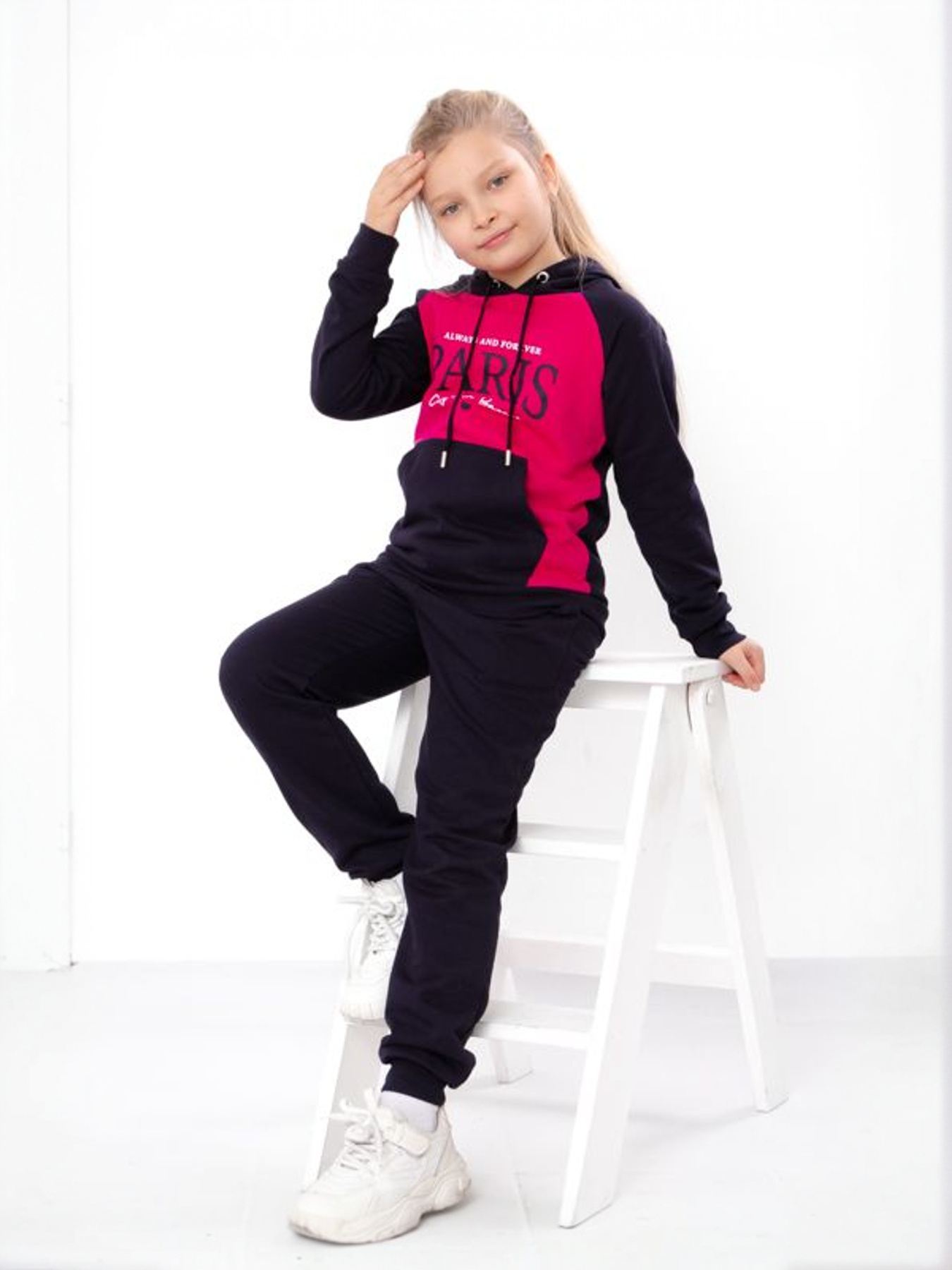 Повсякденний костюм Носи своє модель 6228-023-33-5-1-chornilxno-sinj-svtlo-malinovij Фото