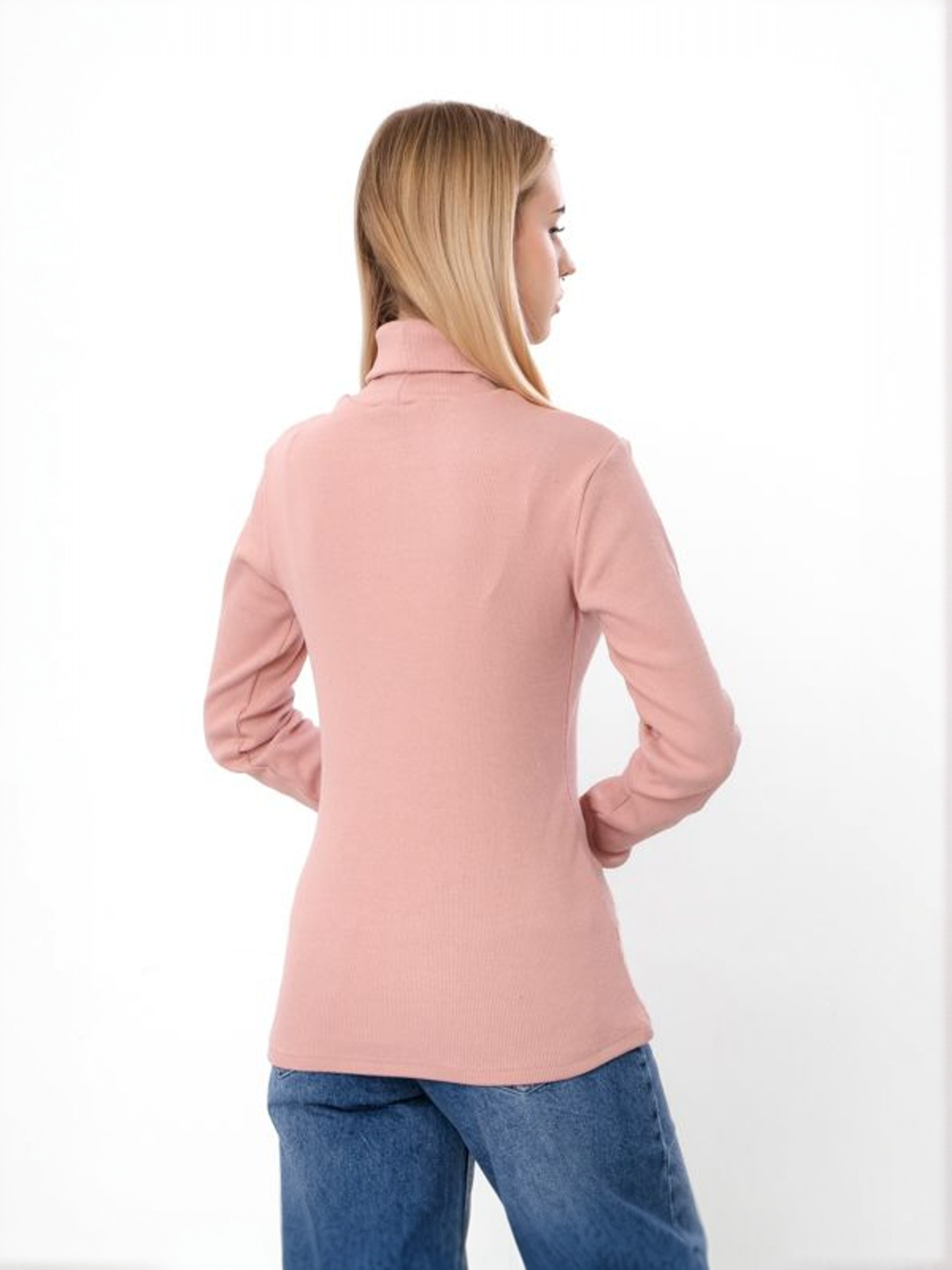 Жіноча водолазка однотонна у рубчик, Персиковий Носи Своє (8421-019) модель 8421-019-bezhevo-persikovij Жіноча водолазка однотонна у рубчик, Персиковий Носи Своє (8421-019) модель 8421-019-bezhevo-persikovij Фото