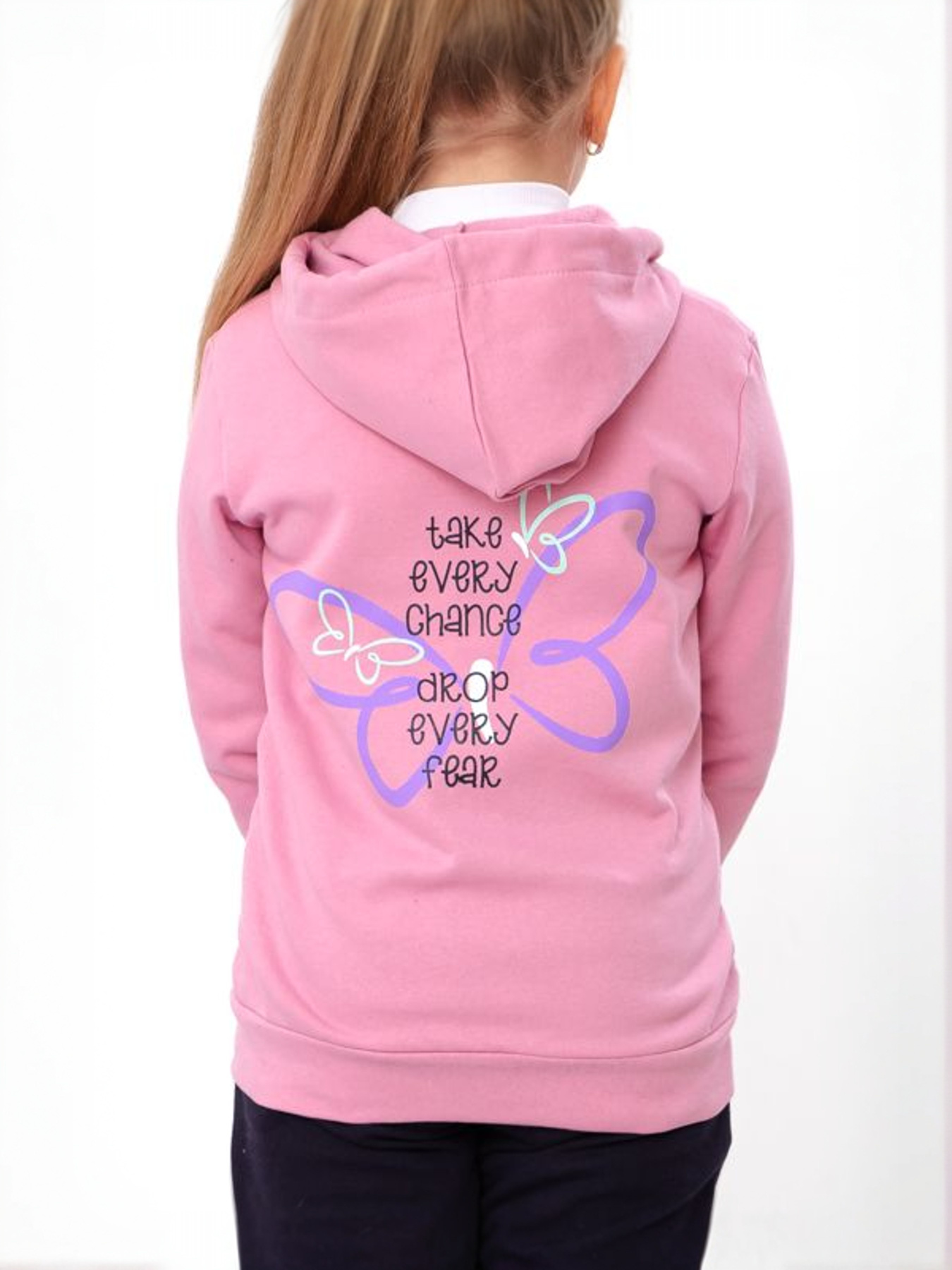 Утеплений костюм для дівчинки: зіп-худі та спортивні штани, Пудровий Носи Своє (6018-023-33-5) модель 6018-023-33-5-pudra-meteliki Фото