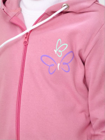 Утеплений костюм для дівчинки: зіп-худі та спортивні штани, Пудровий Носи Своє (6018-023-33-5) модель 6018-023-33-5-pudra-meteliki Фото