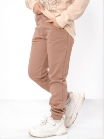 Утеплений костюм для дівчинки з малюнком: худі та штани на манжетах, Капучино Носи Своє (6063-023-33-7) модель 6063-023-33-7-kremovij-kava Фото