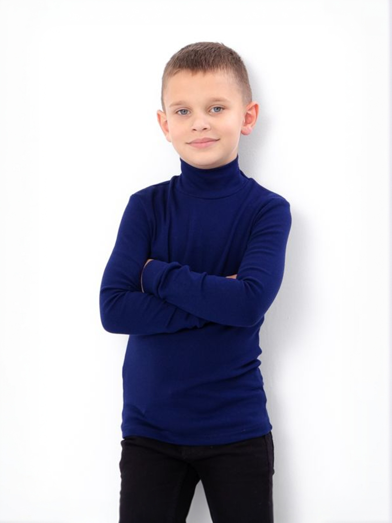 Дитяча водолазка (унісекс) однотонна, Електрик (насичений синій) Носи Своє (6068-040) модель 6068-040-temnij-elektrik Фото