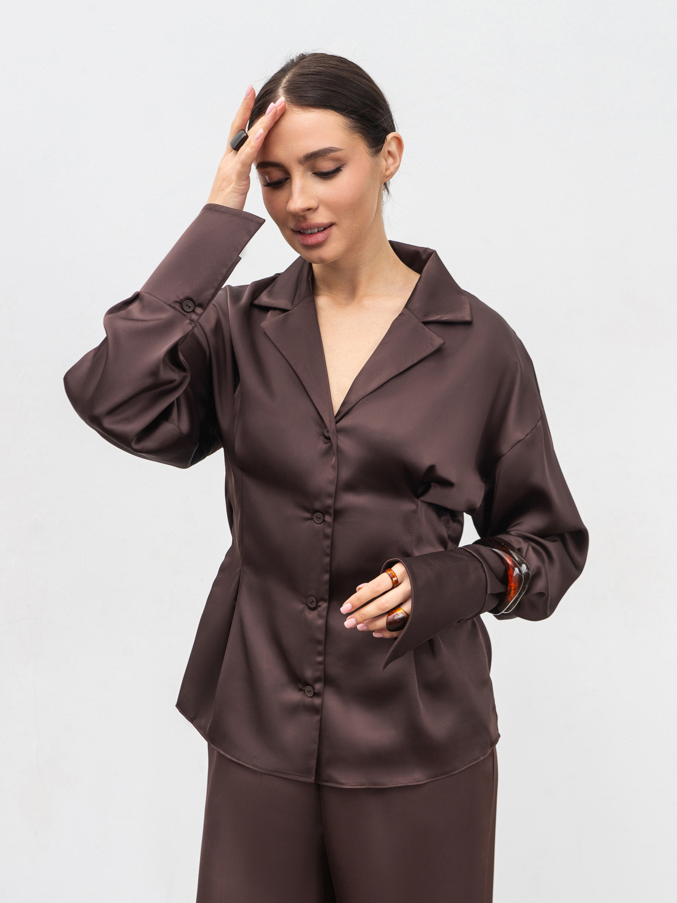 Рубашка повседневная Romashka Моун модель 201027305061 Рубашка повседневная Romashka Моун модель 201027305061 Фото