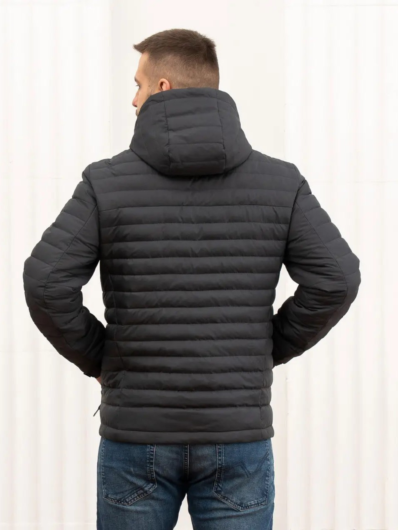 Демисезонная мужсая куртка модель 2118-VLN-graphite Фото