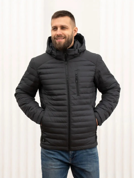 Демісезонна чоловіча куртка модель 2118-VLN-graphite Фото
