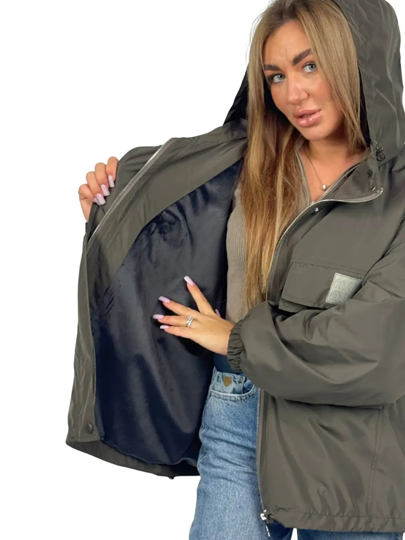 Демисезонная куртка UVENTUM модель 001-RF-oliv Фото