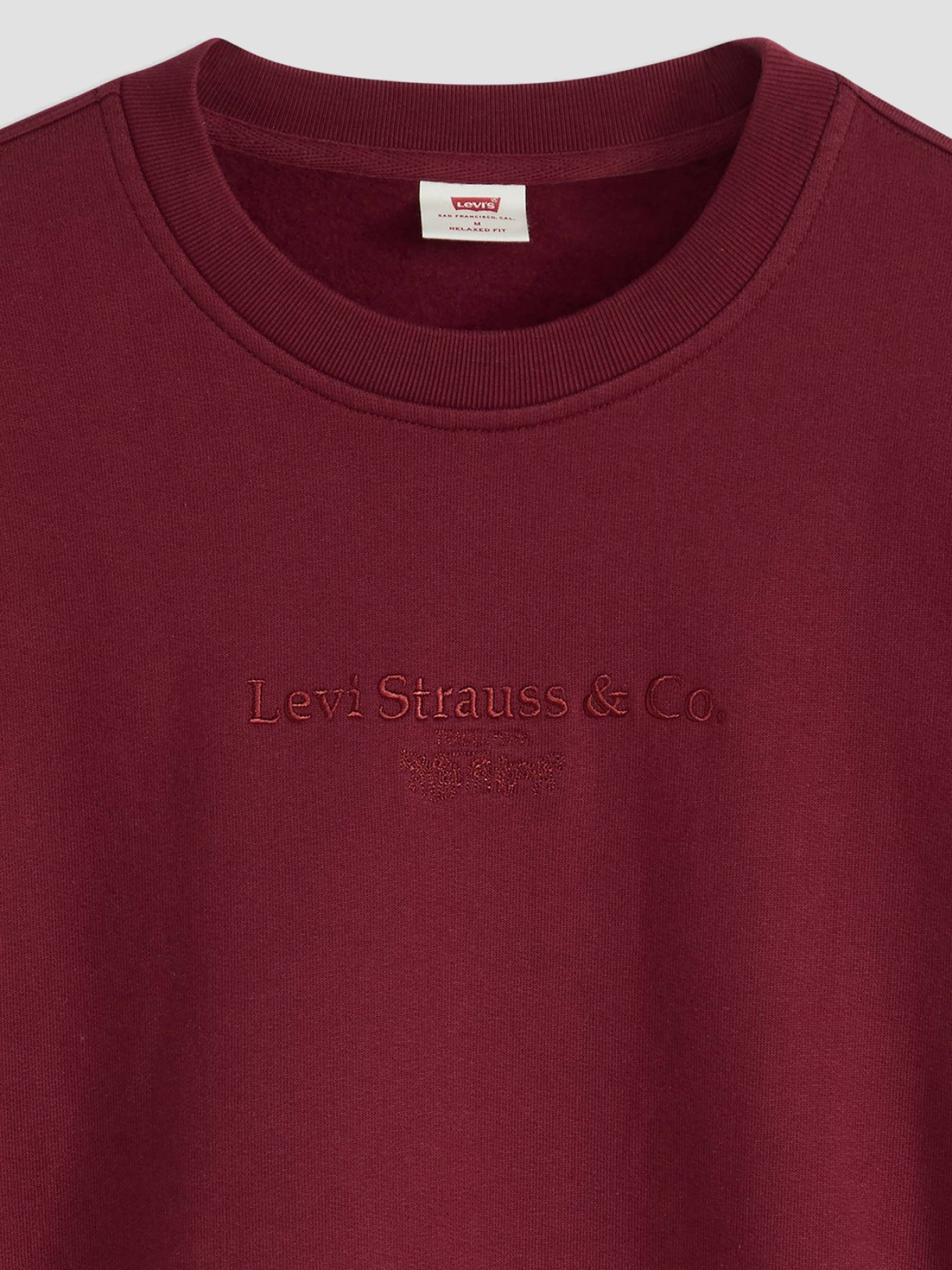 Чоловічий бордовий світшот LEVIS модель 38712;0385 Фото