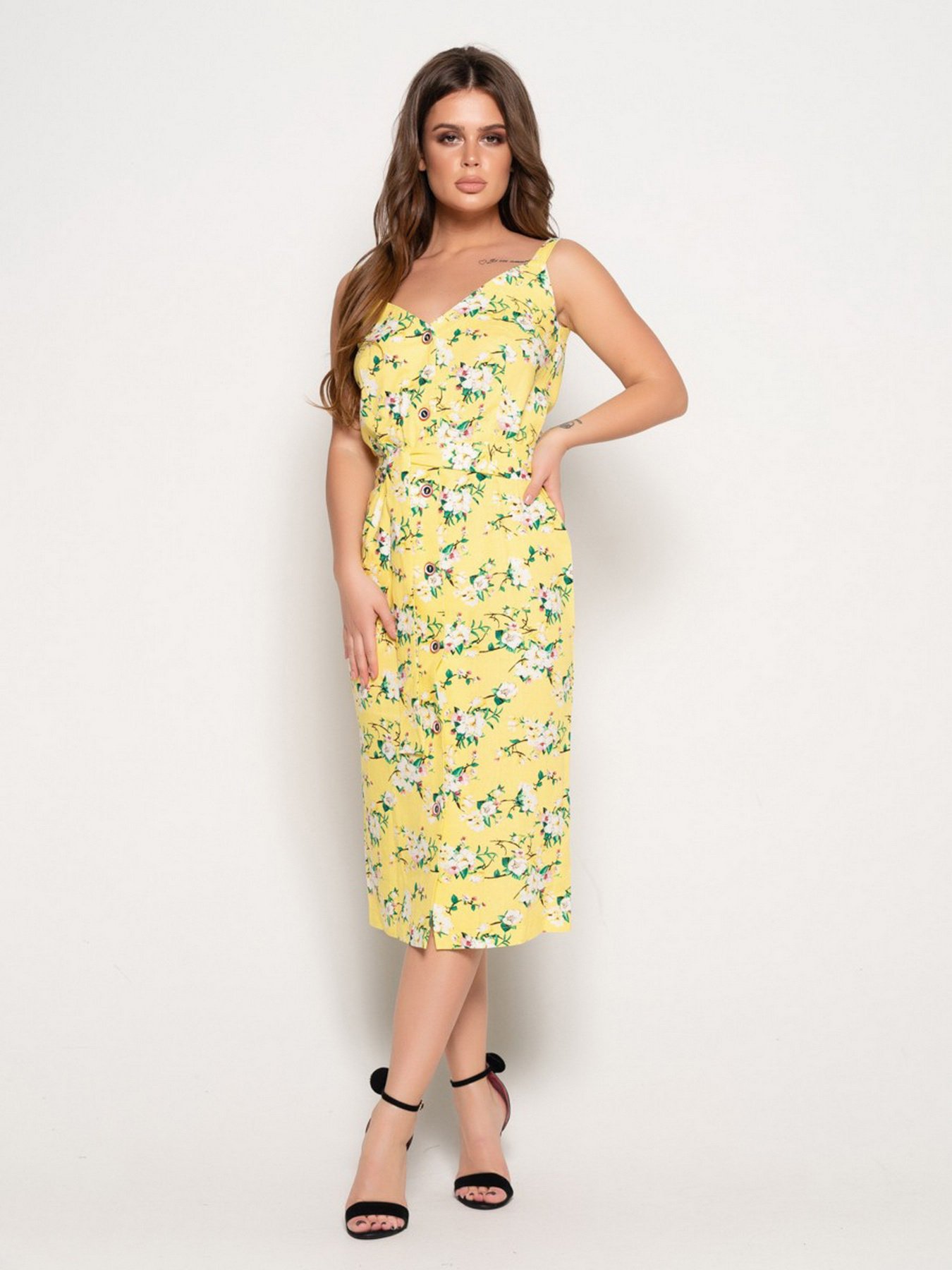 Сарафан ISSA Plus модель 10833_yellow Фото