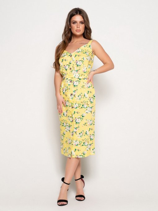 Сарафан ISSA Plus модель 10833_yellow Фото