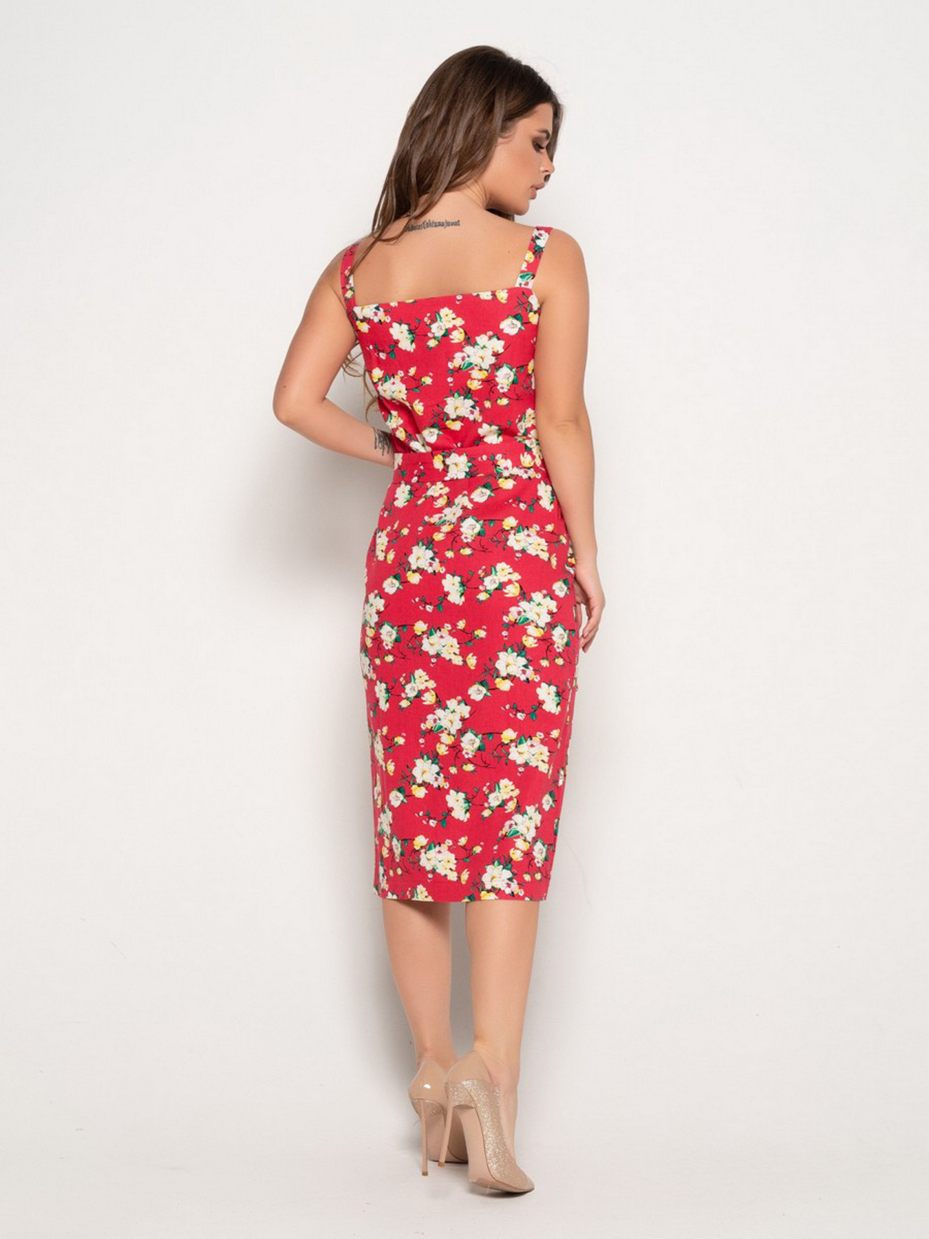 Сарафан ISSA Plus модель 10833_raspberry Фото