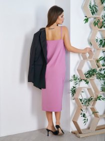 Платье миди ISSA Plus модель 11756_lilac Фото