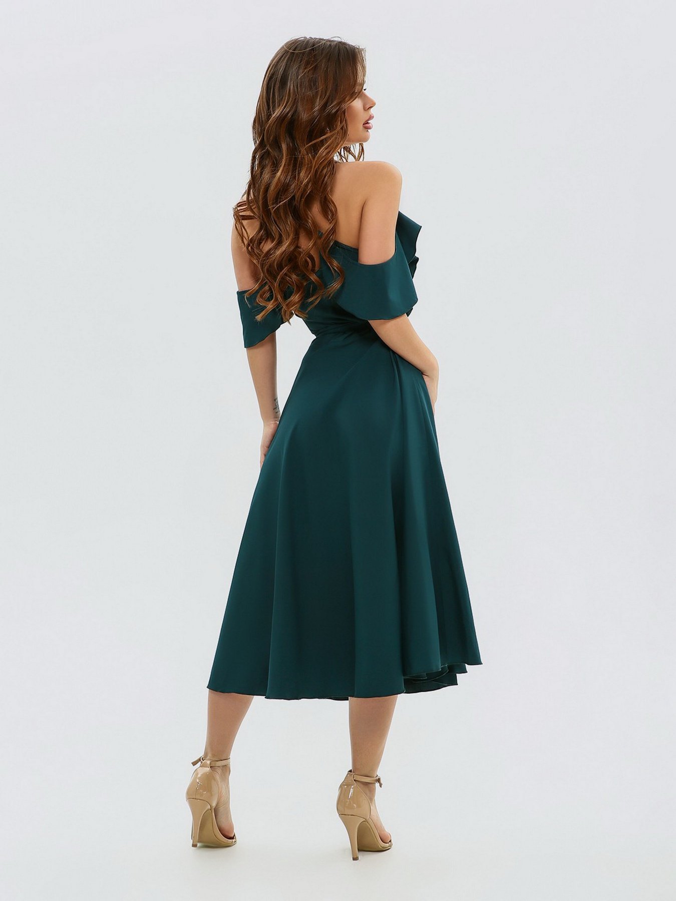 Сукня міді ISSA Plus модель 11493_green Фото