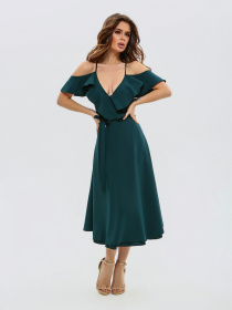 Сукня міді ISSA Plus модель 11493_green Фото