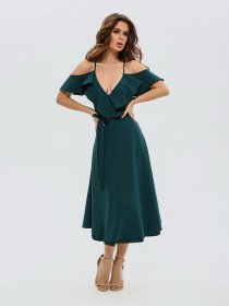 Платье миди ISSA Plus модель 11493_green Фото