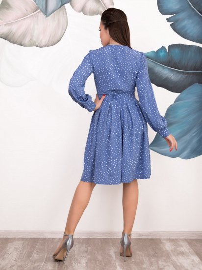 Сукня міні ISSA Plus модель 12099_blue — фото 3 - INTERTOP