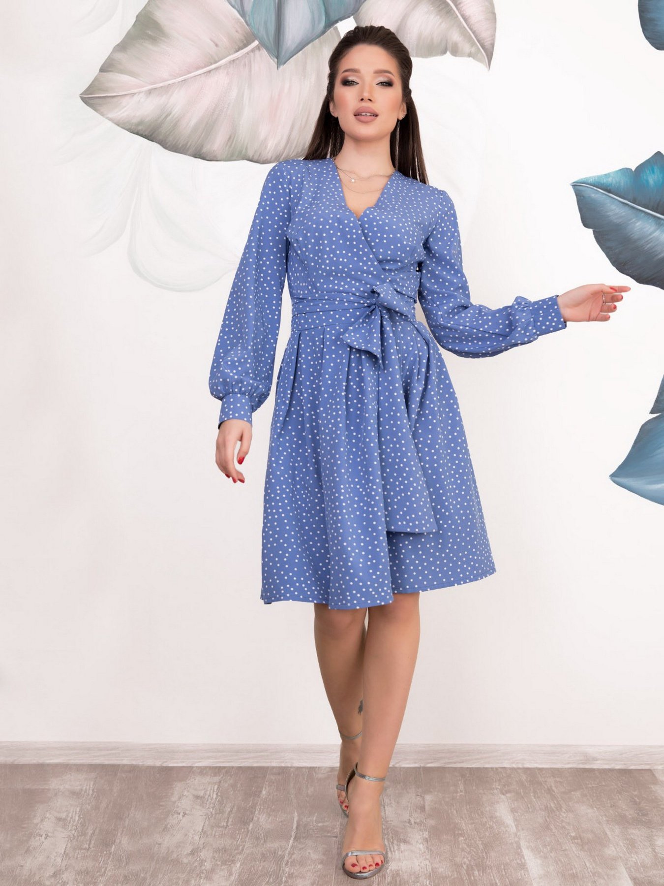 Платье мини ISSA Plus модель 12099_blue Фото