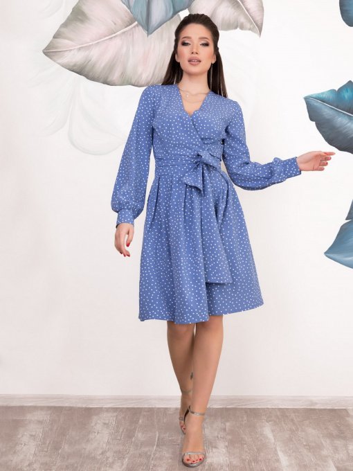 Сукня міні ISSA Plus модель 12099_blue Фото