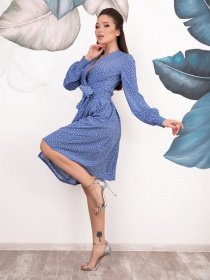 Платье мини ISSA Plus модель 12099_blue Фото
