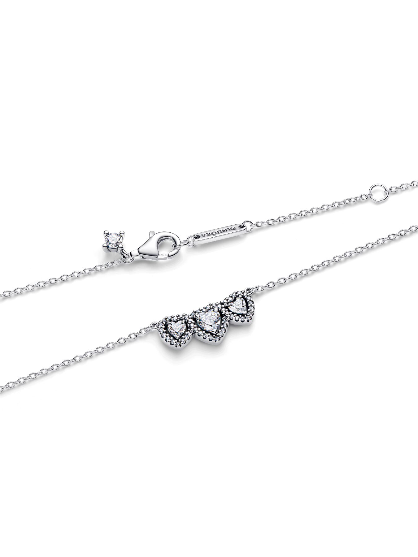 Ожерелье "Трилогия сердец с ореолом" модель 394412C01 Фото