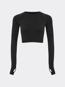 Giulia Женский кроп-лонгслив с акцентными митенками FLEX LONGSLEEVE ACTIVE модель UP-00003257 Фото