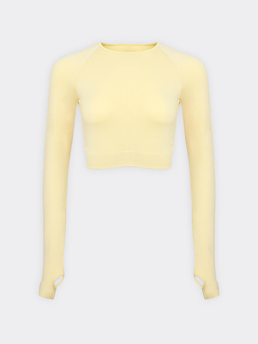 Giulia Женский кроп-лонгслив с акцентными митенками FLEX LONGSLEEVE ACTIVE модель UP-00003257 Фото