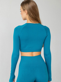 Giulia Женский кроп-лонгслив с акцентными митенками FLEX LONGSLEEVE ACTIVE модель UP-00003257 Giulia Женский кроп-лонгслив с акцентными митенками FLEX LONGSLEEVE ACTIVE модель UP-00003257 Фото