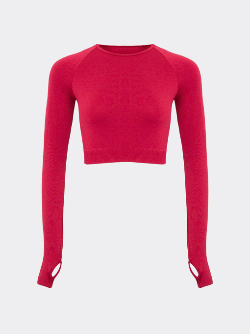 Giulia Женский кроп-лонгслив с акцентными митенками FLEX LONGSLEEVE ACTIVE модель UP-00003257 Фото