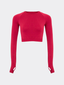 Giulia Женский кроп-лонгслив с акцентными митенками FLEX LONGSLEEVE ACTIVE модель UP-00003257 Фото