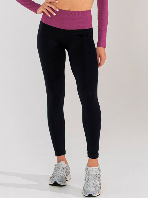 Giulia Женские бесшовные леггинсы с push-up эффектом и контрастным поясом FLEXING LEGGINGS GLAM модель UP-00003265 Фото