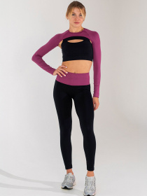 Giulia Женские бесшовные леггинсы с push-up эффектом и контрастным поясом FLEXING LEGGINGS GLAM модель UP-00003265 Фото