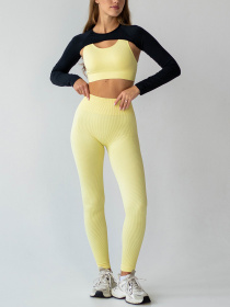 Giulia Женские бесшовные леггинсы в рубчик с моделирующим швом FLEXING LEGGINGS POWER модель UP-00003266 Фото