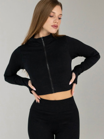 Giulia Кроп-кофта на молнии с митенками Flex crop "Zip-Up Active" XY110 модель UP-00003339 Фото