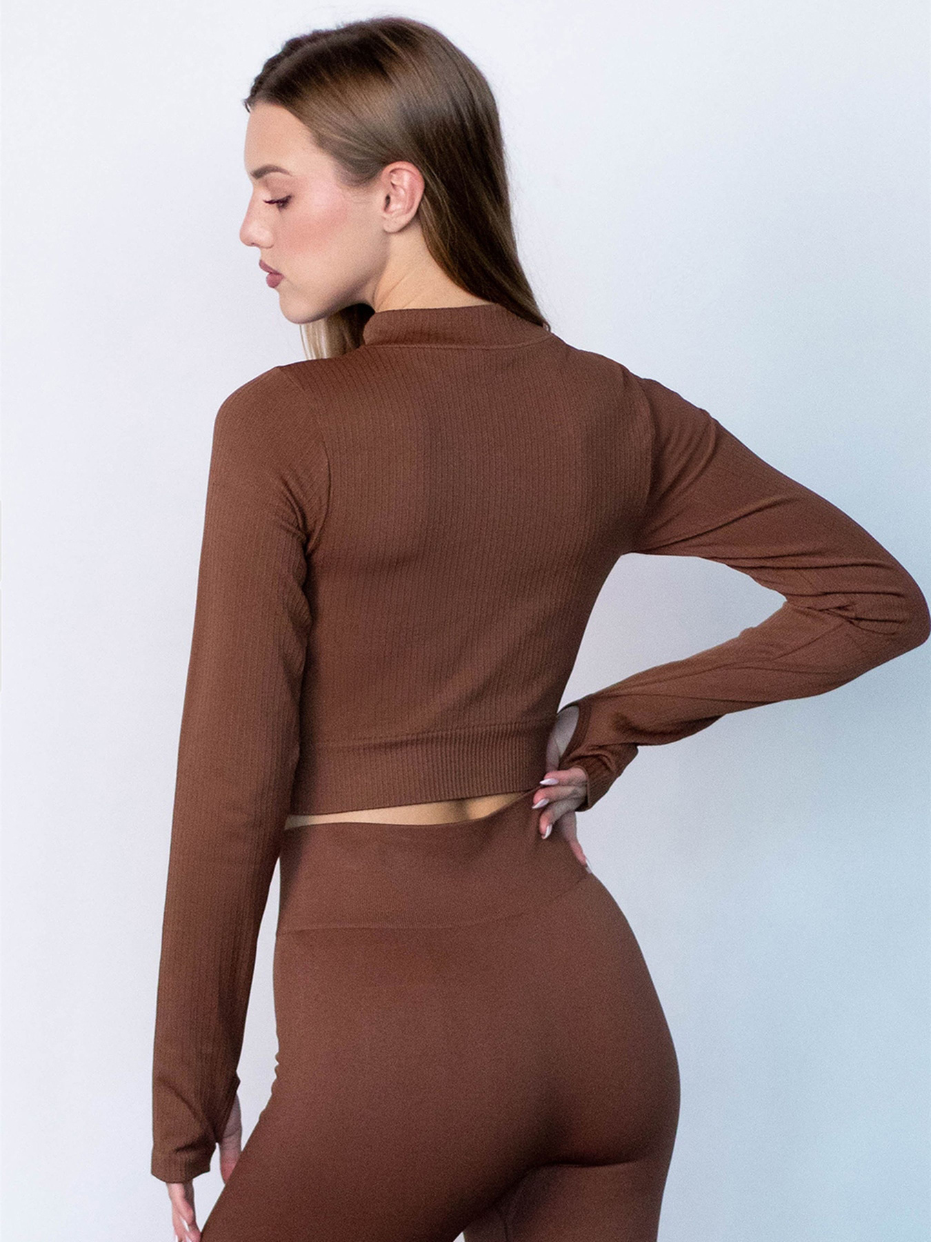 Giulia Кроп-кофта на молнии с митенками Flex crop "Zip-Up Active" XY110 модель UP-00003339 Giulia Кроп-кофта на молнии с митенками Flex crop "Zip-Up Active" XY110 модель UP-00003339 Фото