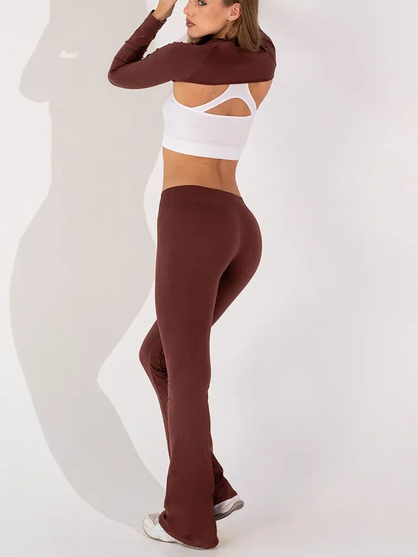 Giulia Женские бесшовные леггинсы клеш с заниженной посадкой FLEXING LEGGINGS JIVE модель UP-00003398 Фото