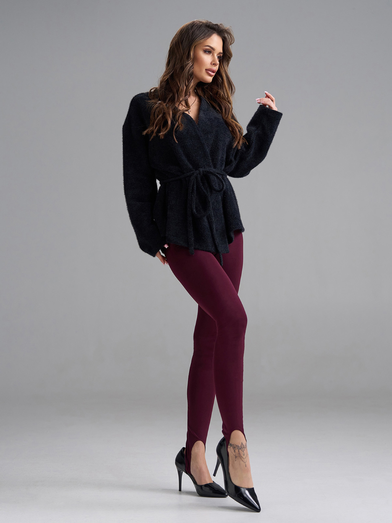 Легінси модель 5545_темно-бордовый Фото