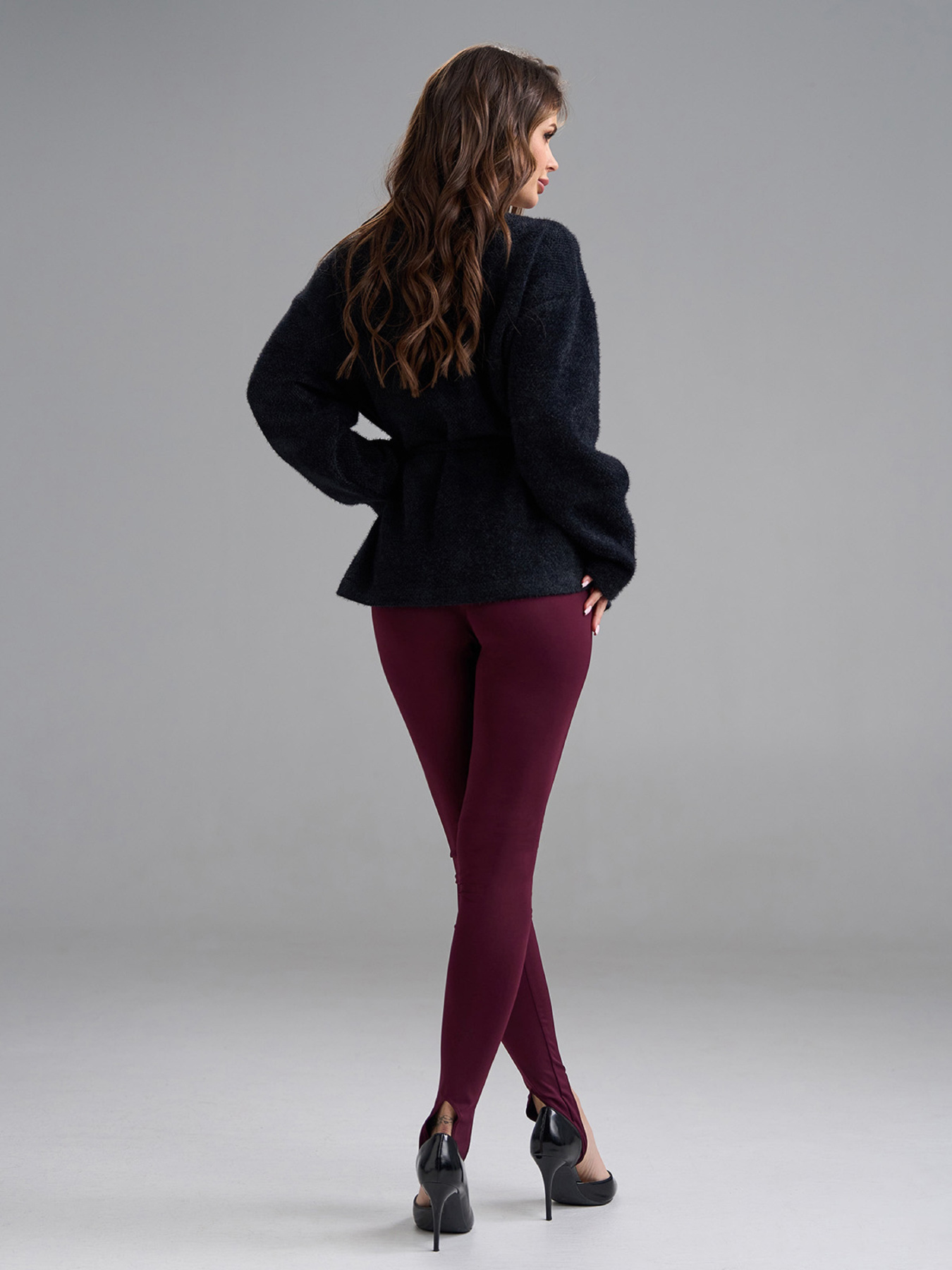 Леггинсы ISSA Plus модель 5545_темно-бордовый Фото