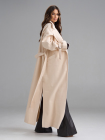 Пальто ISSA Plus модель 15488_бежевый Фото