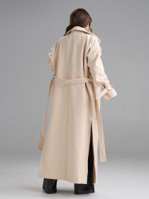 Пальто ISSA Plus модель 15488_бежевый Фото