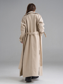 Пальто ISSA Plus модель 15489_бежевый Фото