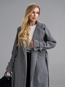Пальто ISSA Plus модель 15489_серый Фото