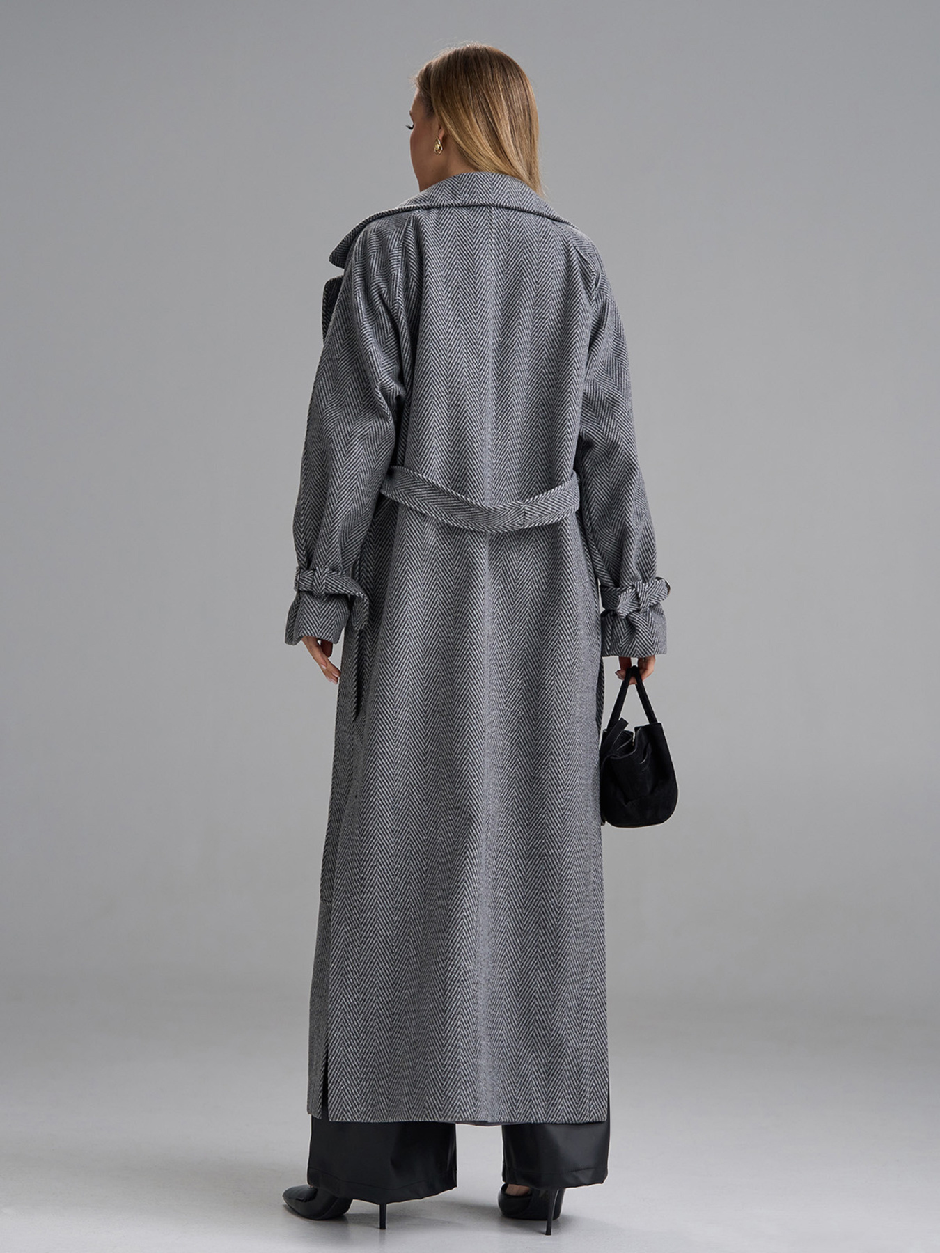 Пальто ISSA Plus модель 15489_серый Фото