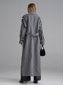 Пальто ISSA Plus модель 15489_серый Фото