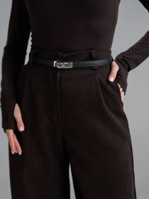 Брюки палаццо ISSA Plus модель 15015_темно-коричневый Фото